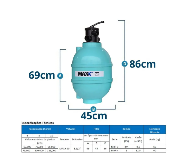 FILTRO PARA PISCINA MAXX 60 HIDRASUL