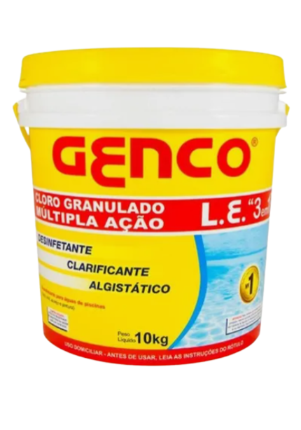 Cloro Tratamento Piscina 10 Kg Genco Cloro Multi Ação