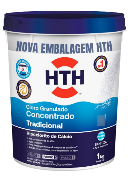 Mini Balde Hth Tradicional Concentrado Granulado Piscina 1kg