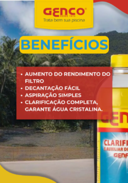 Genfloc clarificante e auxiliar de filtração para piscinas 1 L - Genco